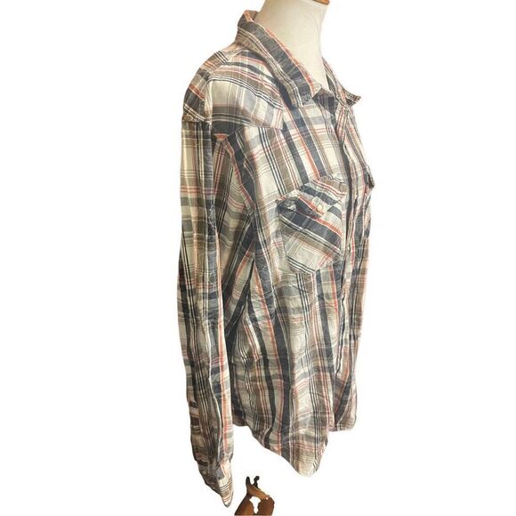 Levi’s Vintage Pearl Snap Button Down Plaid Long Sleeve Multi-Color Men’s Shirt - Picture 3 of 10